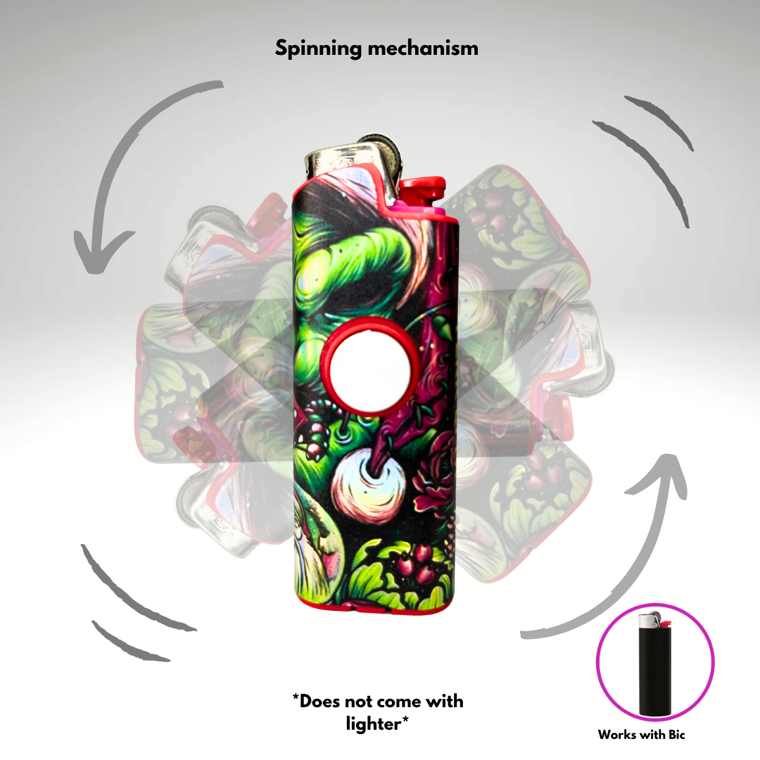 FLKR LYTR®  Fidget Spinner Lighter Case "Boogie Man" for Bic® Spinner Lighter Case | FLKR LYTR - $11.99)