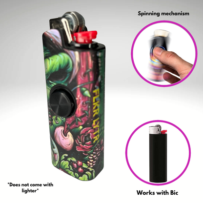 FLKR LYTR®  Fidget Spinner Lighter Case "Boogie Man" for Bic® Spinner Lighter Case | FLKR LYTR - $11.99)