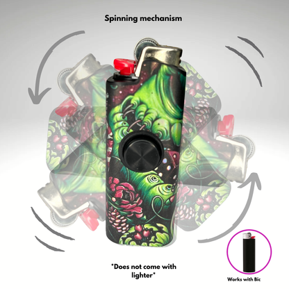 FLKR LYTR®  Fidget Spinner Lighter Case "Boogie Man" for Bic® Spinner Lighter Case | FLKR LYTR - $11.99)