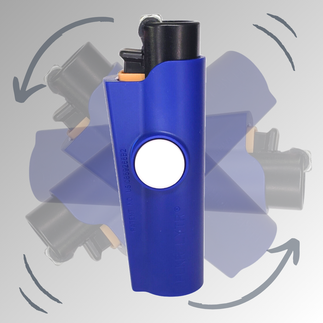 FLKR LYTR® Amazon Primer Amazon Must Have Fidget Spinner Lighter Case Navy Blue for Clipper Lighter® Case - $9.99