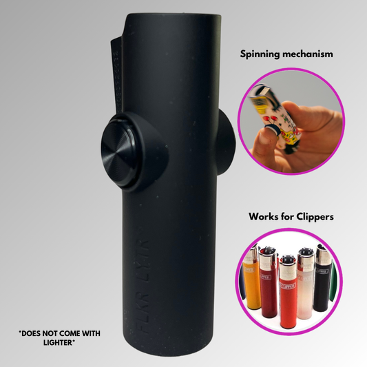 FLKR LYTR® "Black Matte" Case for Clipper Lighter® Amazon Must Have Fidget Spinner Lighter Case