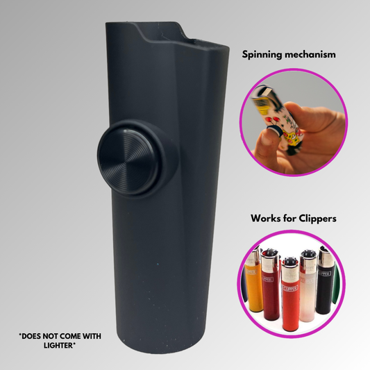 FLKR LYTR® "Black Matte" Case for Clipper Lighter® Amazon Must Have Fidget Spinner Lighter Case