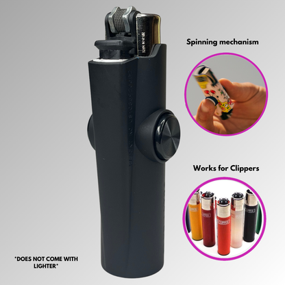 FLKR LYTR® "Black Matte" Case for Clipper Lighter® Amazon Must Have Fidget Spinner Lighter Case