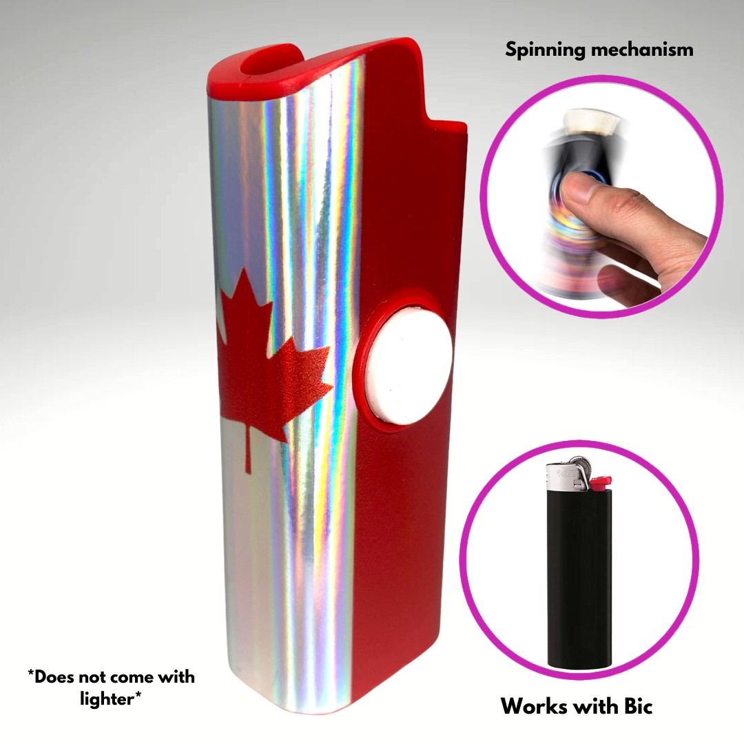 FLKR LYTR® Fidget Spinner Lighter Case "Canadian Flag " for Bic® Spinner Lighter Case | FLKR LYTR - $11.99