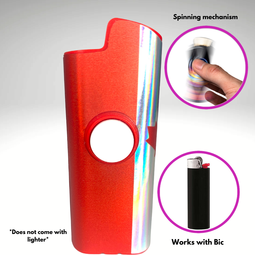 FLKR LYTR® Fidget Spinner Lighter Case "Canadian Flag " for Bic® Spinner Lighter Case | FLKR LYTR - $11.99