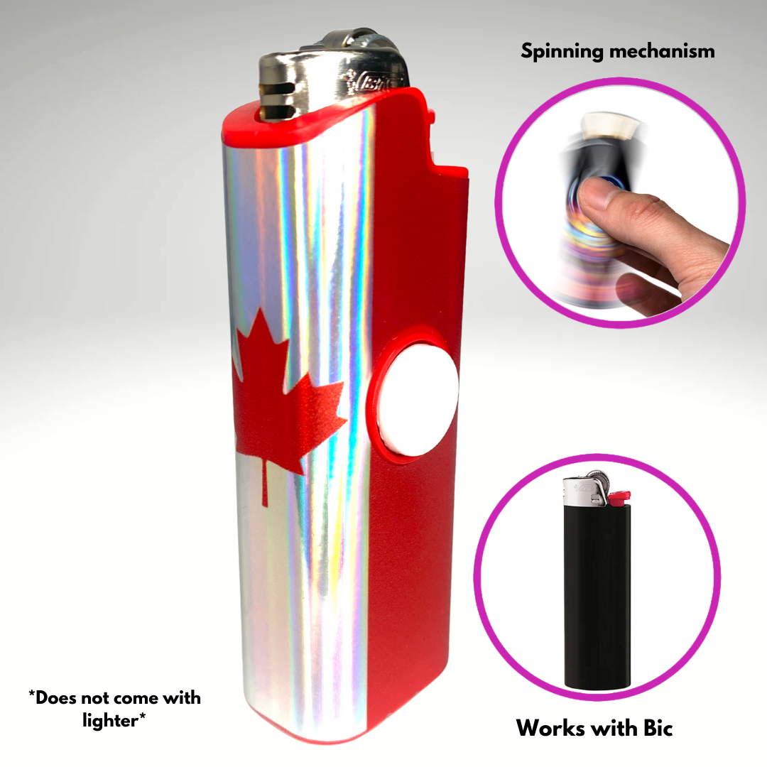 FLKR LYTR® Fidget Spinner Lighter Case "Canadian Flag " for Bic® Spinner Lighter Case | FLKR LYTR - $11.99