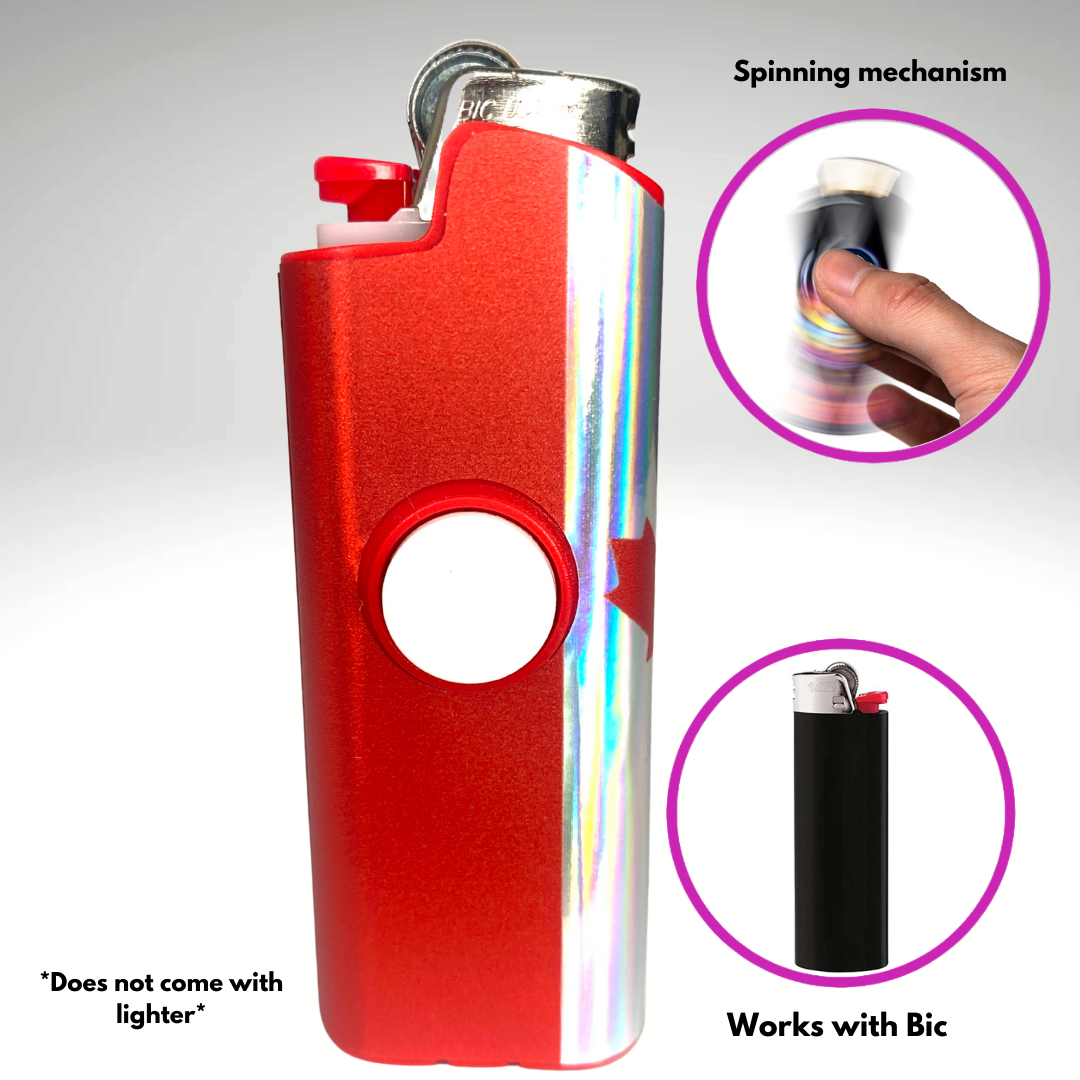 FLKR LYTR® Fidget Spinner Lighter Case "Canadian Flag " for Bic® Spinner Lighter Case | FLKR LYTR - $11.99
