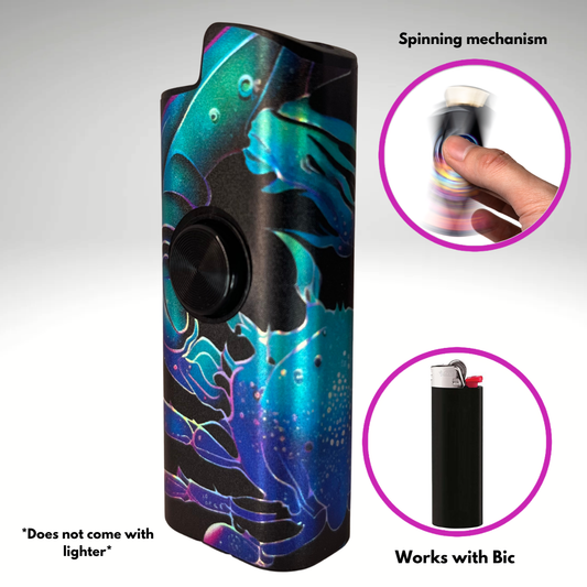 FLKR LYTR® Fidget Spinner Lighter Case "Cancer" for Bic® Spinner Lighter Case
