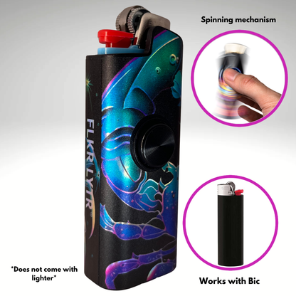 FLKR LYTR® Fidget Spinner Lighter Case "Cancer" for Bic® Spinner Lighter Case
