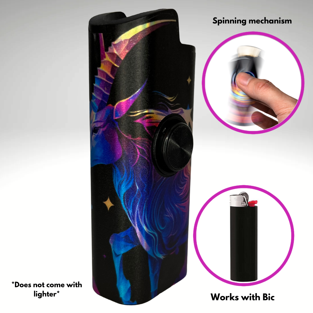 FLKR LYTR® Fidget Spinner Lighter Case "Capricorn" for Bic® Spinner Lighter Case