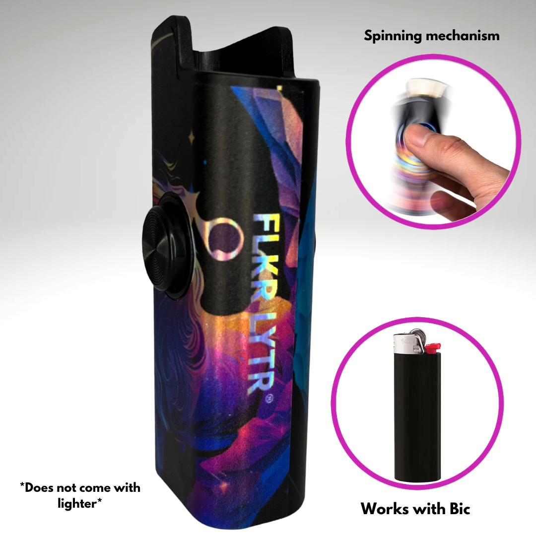 FLKR LYTR® Fidget Spinner Lighter Case "Capricorn" for Bic® Spinner Lighter Case