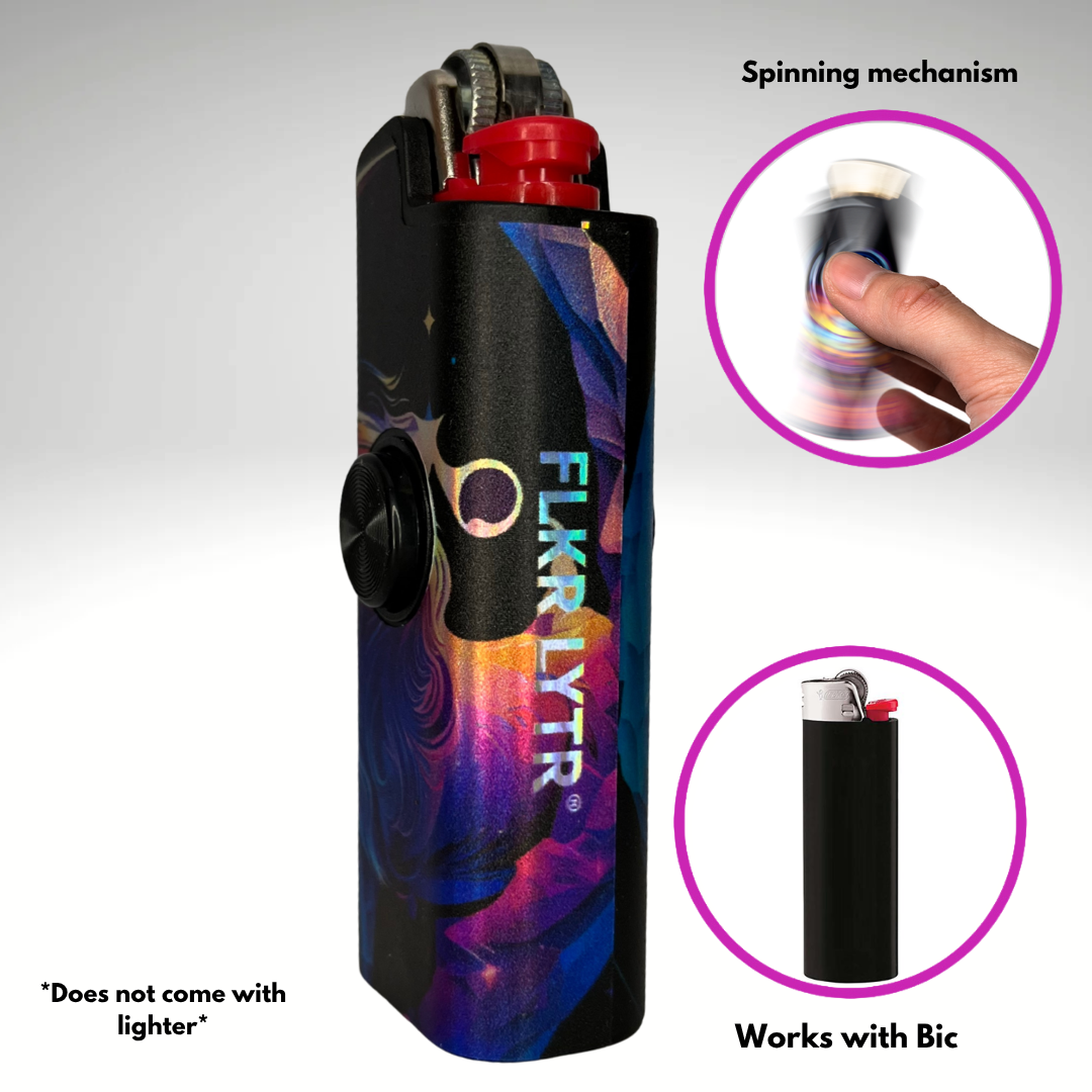 FLKR LYTR® Fidget Spinner Lighter Case "Capricorn" for Bic® Spinner Lighter Case