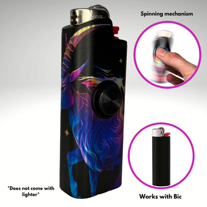 FLKR LYTR® Fidget Spinner Lighter Case "Capricorn" for Bic® Spinner Lighter Case