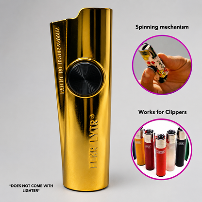 FLKR LYTR® "Gold" Case for Clipper Lighter® Amazon Must Have Fidget Spinner Lighter Case