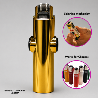 FLKR LYTR® "Gold" Case for Clipper Lighter® Amazon Must Have Fidget Spinner Lighter Case
