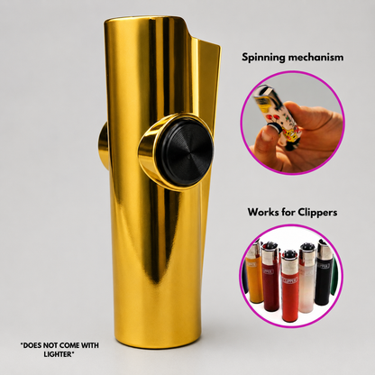 FLKR LYTR® "Gold" Case for Clipper Lighter® Amazon Must Have Fidget Spinner Lighter Case