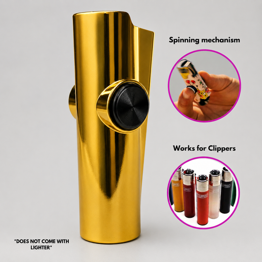 FLKR LYTR® "Gold" Case for Clipper Lighter® Amazon Must Have Fidget Spinner Lighter Case
