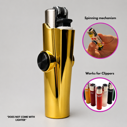 FLKR LYTR® "Gold" Case for Clipper Lighter® Amazon Must Have Fidget Spinner Lighter Case