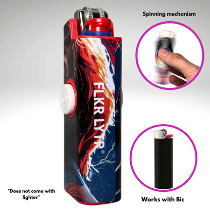 FLKR LYTR®  Fidget Spinner Lighter Case "Chuckie" for Bic® Spinner Lighter Case
