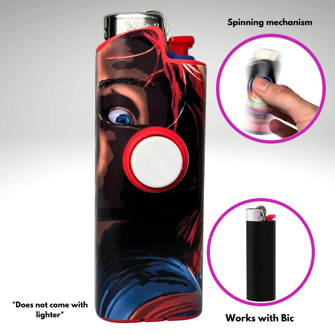 FLKR LYTR®  Fidget Spinner Lighter Case "Chuckie" for Bic® Spinner Lighter Case