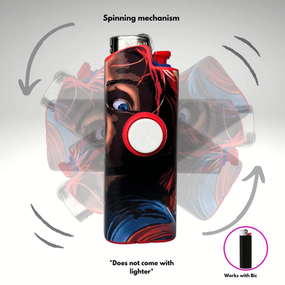 FLKR LYTR®  Fidget Spinner Lighter Case "Chuckie" for Bic® Spinner Lighter Case