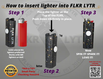 FLKR LYTR®  Fidget Spinner Lighter Case "Boogie Man" for Bic® Spinner Lighter Case | FLKR LYTR - $11.99)