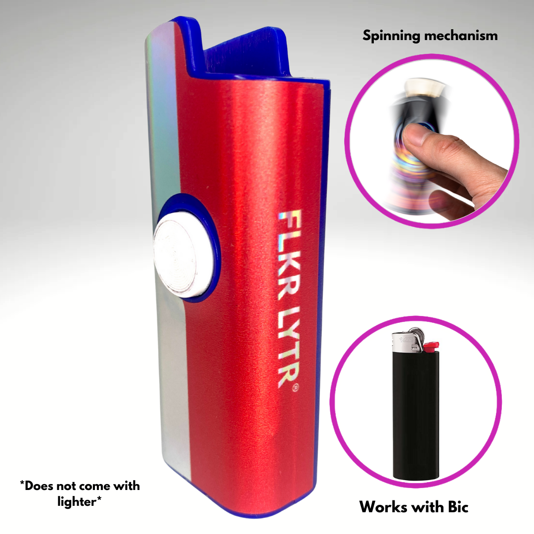 FLKR LYTR® Fidget Spinner Lighter Case "French Flag" for Bic® Spinner Lighter Case | FLKR LYTR - $11.99