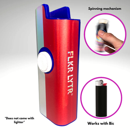 FLKR LYTR® Fidget Spinner Lighter Case "French Flag" for Bic® Spinner Lighter Case | FLKR LYTR - $11.99