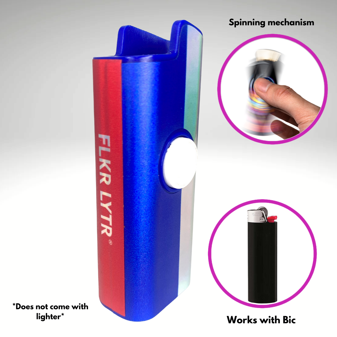 FLKR LYTR® Fidget Spinner Lighter Case "French Flag" for Bic® Spinner Lighter Case | FLKR LYTR - $11.99