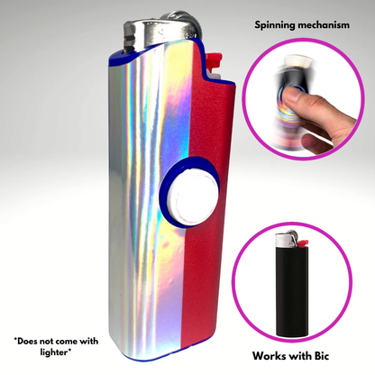 FLKR LYTR® Fidget Spinner Lighter Case "French Flag" for Bic® Spinner Lighter Case | FLKR LYTR - $11.99