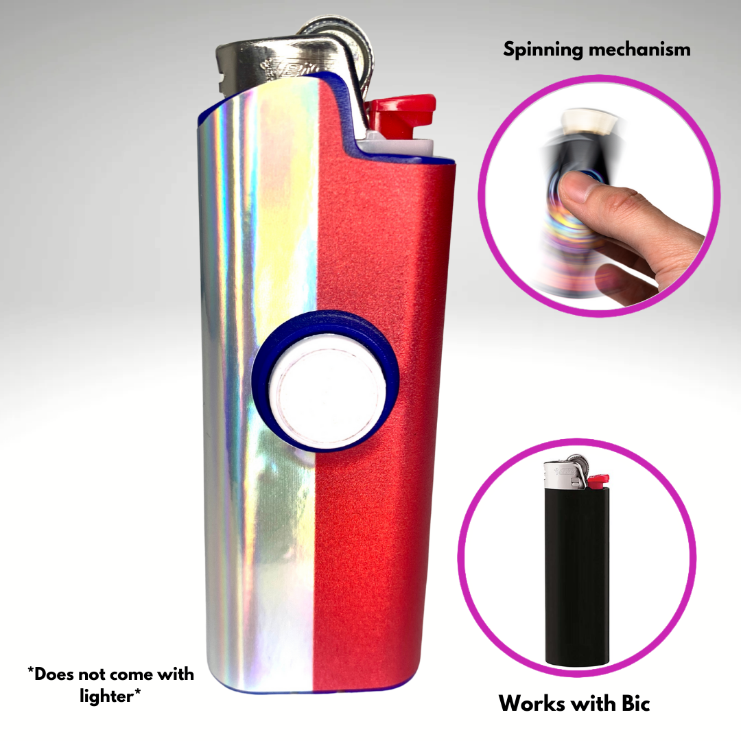 FLKR LYTR® Fidget Spinner Lighter Case "French Flag" for Bic® Spinner Lighter Case | FLKR LYTR - $11.99