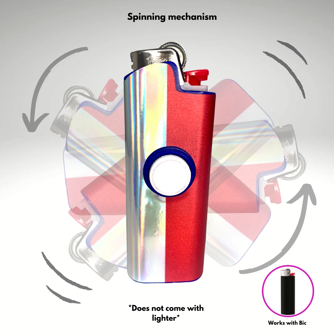 FLKR LYTR® Fidget Spinner Lighter Case "French Flag" for Bic® Spinner Lighter Case | FLKR LYTR - $11.99
