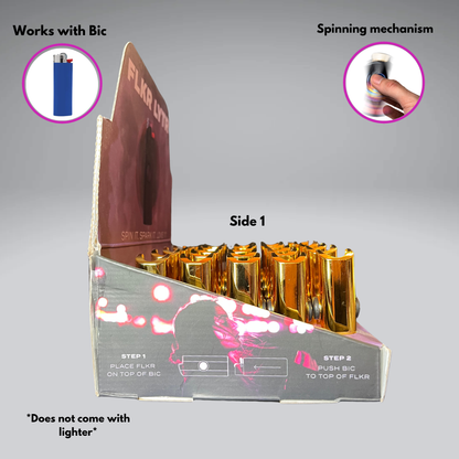 Gold MMBR  Retail Display Box Lighter Case for BIC® | FLKR LYTR