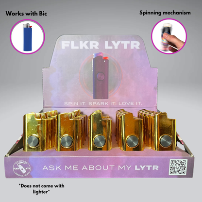 Gold MMBR  Retail Display Box Lighter Case for BIC® | FLKR LYTR