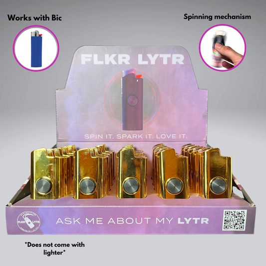 Gold MMBR  Retail Display Box Lighter Case for BIC® | FLKR LYTR