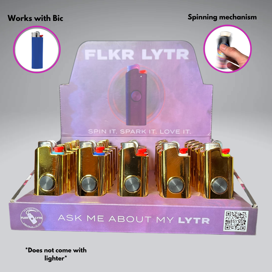 Gold MMBR  Retail Display Box Lighter Case for BIC® | FLKR LYTR