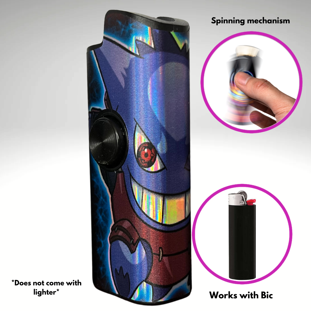 FLKR LYTR® Amazon Prime Must Have Fidget Spinner Lighter Case "Gengara" for Bic® Lighter Case