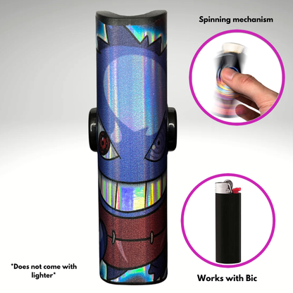 FLKR LYTR® Amazon Prime Must Have Fidget Spinner Lighter Case "Gengara" for Bic® Lighter Case