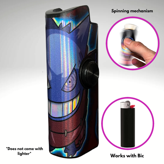 FLKR LYTR® Amazon Prime Must Have Fidget Spinner Lighter Case "Gengara" for Bic® Lighter Case