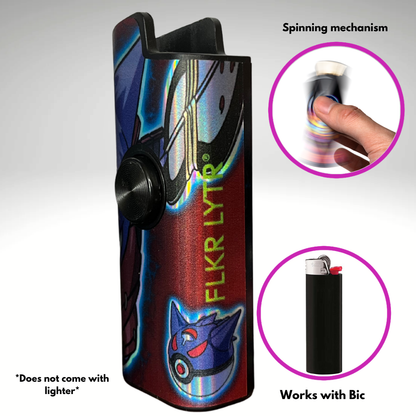 FLKR LYTR® Amazon Prime Must Have Fidget Spinner Lighter Case "Gengara" for Bic® Lighter Case