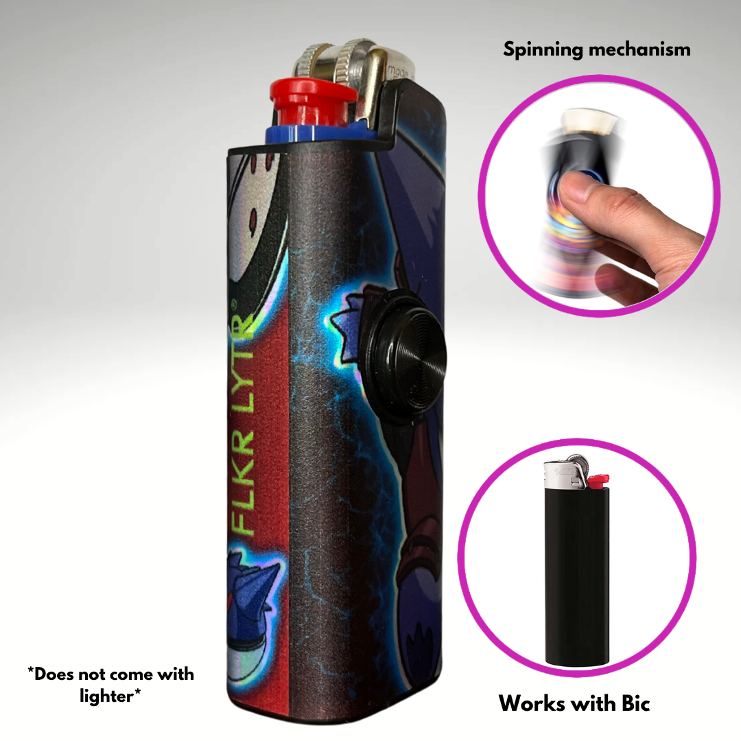 FLKR LYTR® Amazon Prime Must Have Fidget Spinner Lighter Case "Gengara" for Bic® Lighter Case