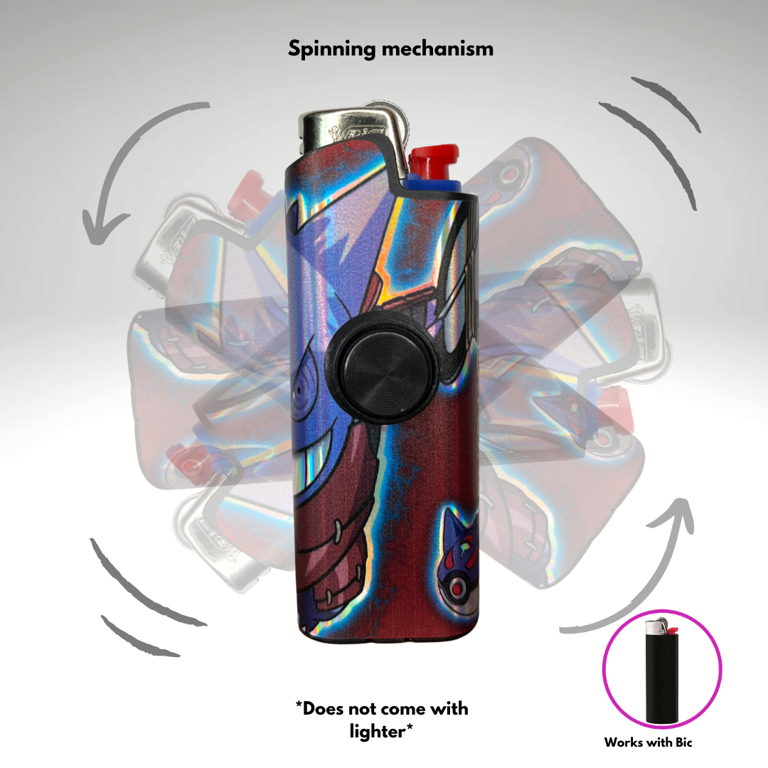 FLKR LYTR® Amazon Prime Must Have Fidget Spinner Lighter Case "Gengara" for Bic® Lighter Case