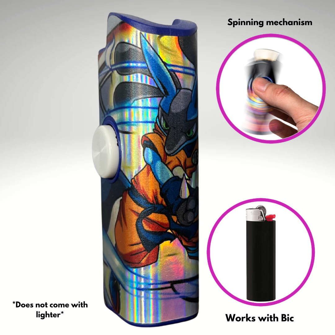 FLKR LYTR® Amazon Prime Must Have Fidget Spinner Lighter Case "Gokarihan" for Bic® Lighter Case