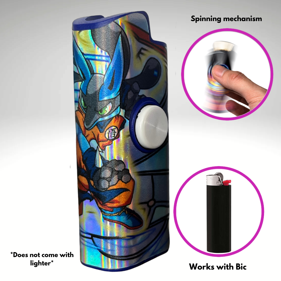 FLKR LYTR® Amazon Prime Must Have Fidget Spinner Lighter Case "Gokarihan" for Bic® Lighter Case