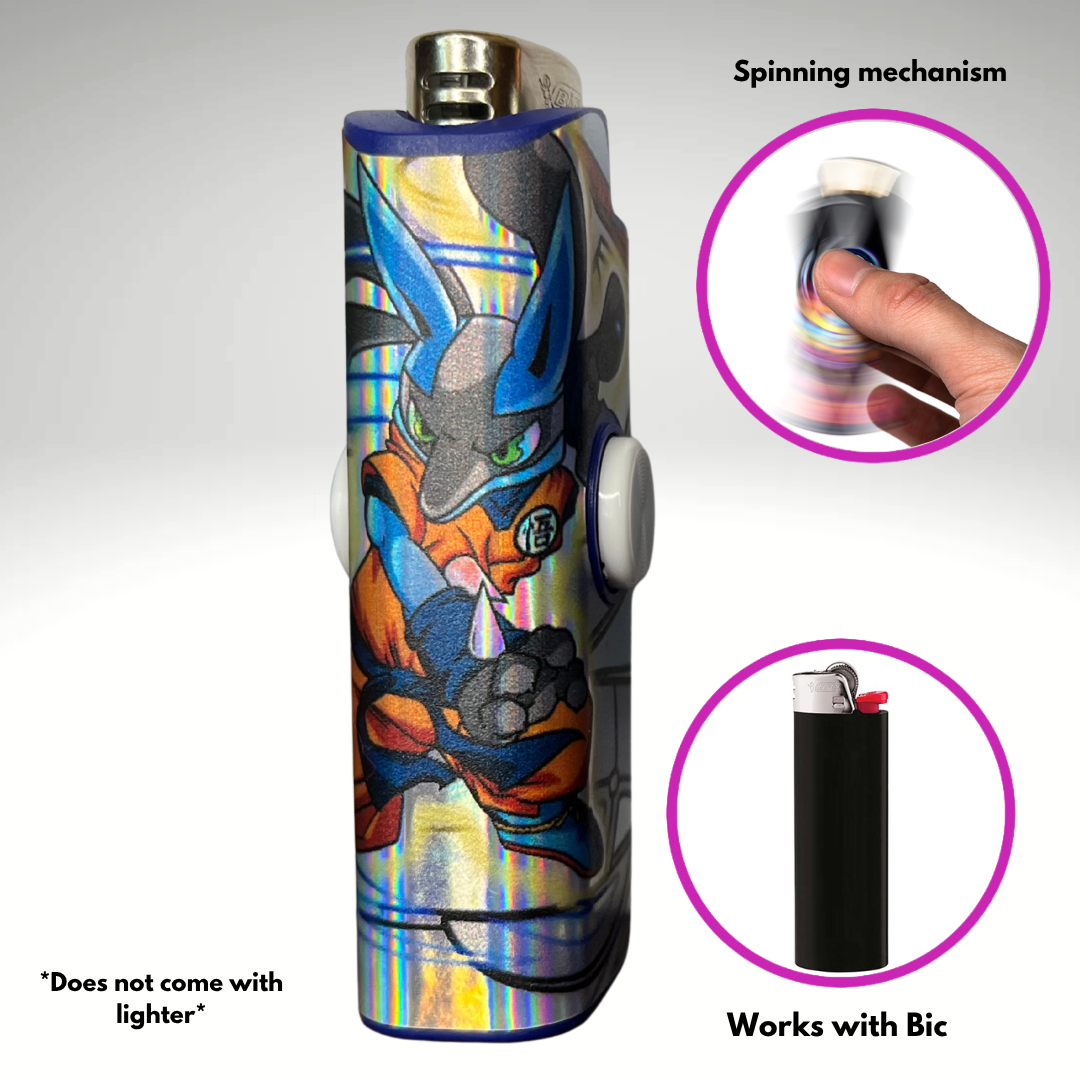 FLKR LYTR® Amazon Prime Must Have Fidget Spinner Lighter Case "Gokarihan" for Bic® Lighter Case