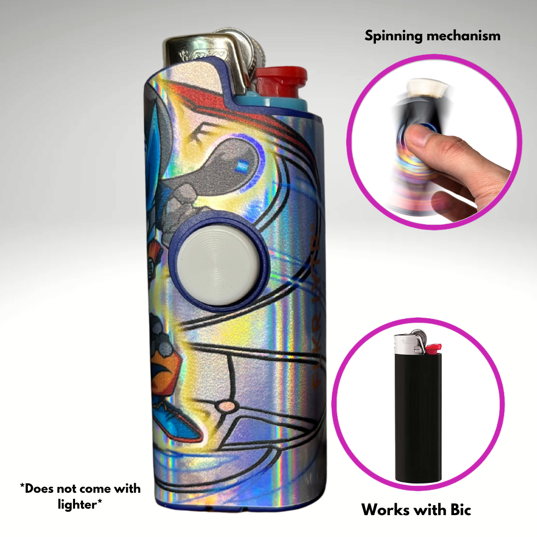 FLKR LYTR® Amazon Prime Must Have Fidget Spinner Lighter Case "Gokarihan" for Bic® Lighter Case