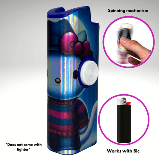 FLKR LYTR®  Fidget Spinner Lighter Case "Hello Freddy" for Bic® Spinner Lighter Case | FLKR LYTR - $11.99