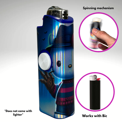 FLKR LYTR®  Fidget Spinner Lighter Case "Hello Freddy" for Bic® Spinner Lighter Case | FLKR LYTR - $11.99
