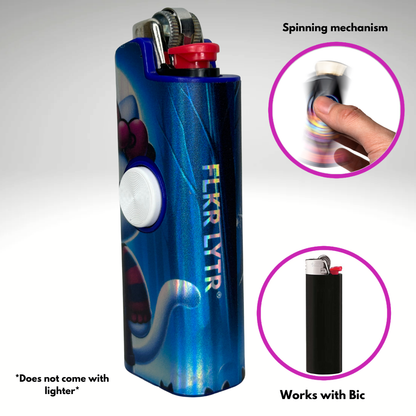 FLKR LYTR®  Fidget Spinner Lighter Case "Hello Freddy" for Bic® Spinner Lighter Case | FLKR LYTR - $11.99