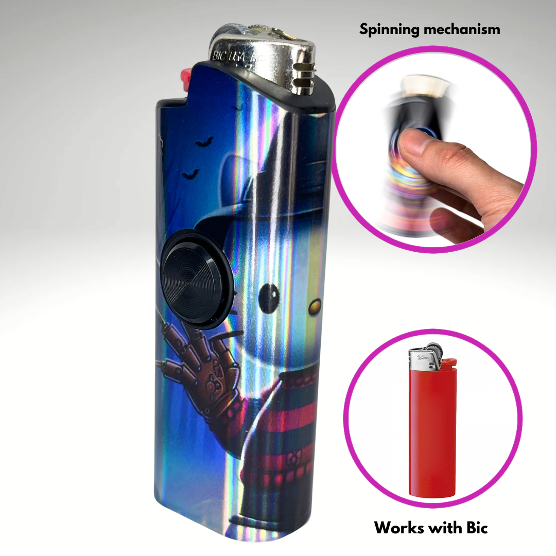 FLKR LYTR®  Fidget Spinner Lighter Case "Hello Freddy" for Bic® Spinner Lighter Case | FLKR LYTR - $11.99